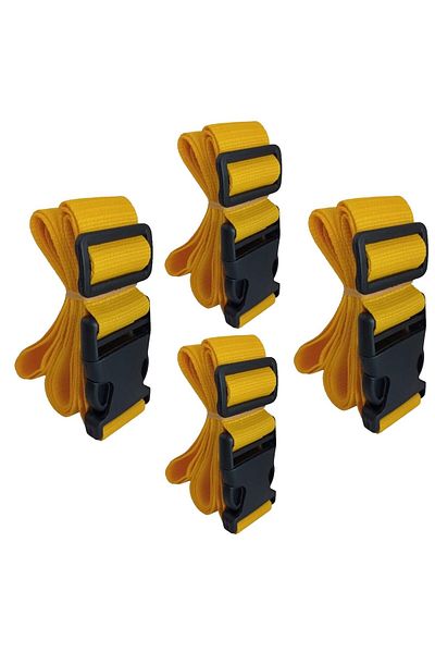 BALP Culoare Galben Valisă Valisă Centura de siguranță 4 bucăți Lățime 4cm