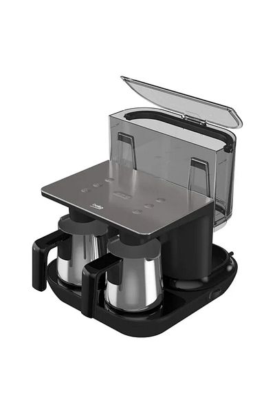 Beko 's Double Jug Turkish Coffee Machine, 1100W, Lack of Bean & water Indicator, AntiSpill -TKM8961A