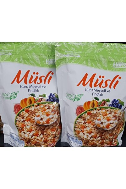 Harras MÜSLİ KURU MEYVELİ VE FINDIKLI 300 GR HARRAS 2 Lİ PAKET