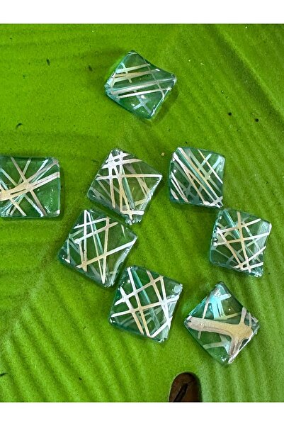 Gönülden Tasarım 8 komada zelene folije 2x2 cm perle za nakit