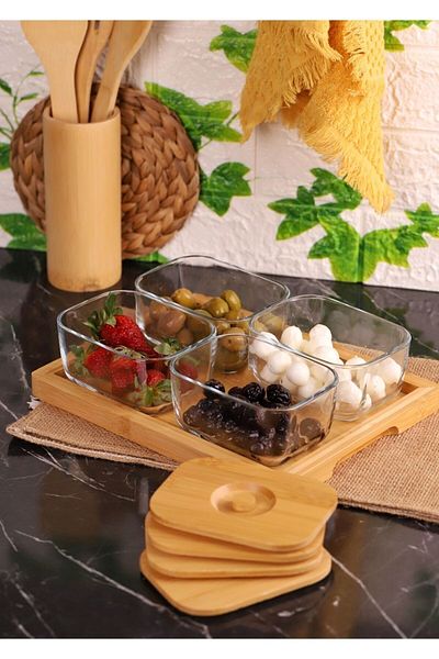 Bambum Krosna - 9 Piece Glass Breakfast Storage Container Plus
