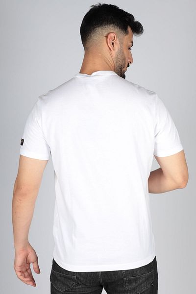 PAUL&SHARK Ανδρικό λογότυπο Basic Regular Fit κοντομάνικο λευκό μπλουζάκι 23411028 -010