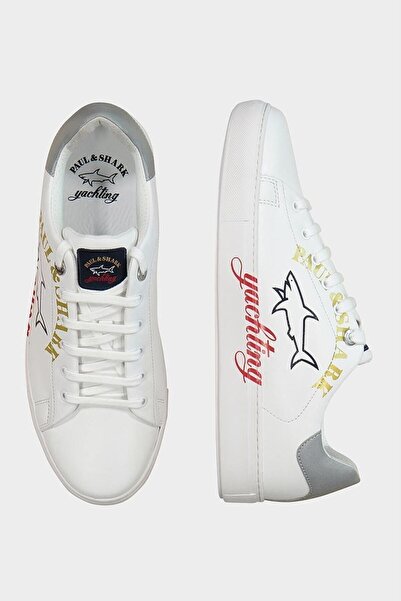 PAUL&SHARK Beyaz - Deri Ve Refleks Detaylı Erkek Ayakkabı