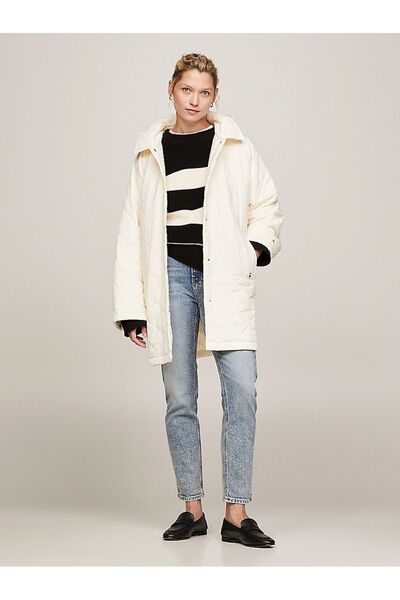 Tommy Hilfiger Γυναικείο παλτό μεταβατικής περιόδου WW0WW40469 Μπεζ