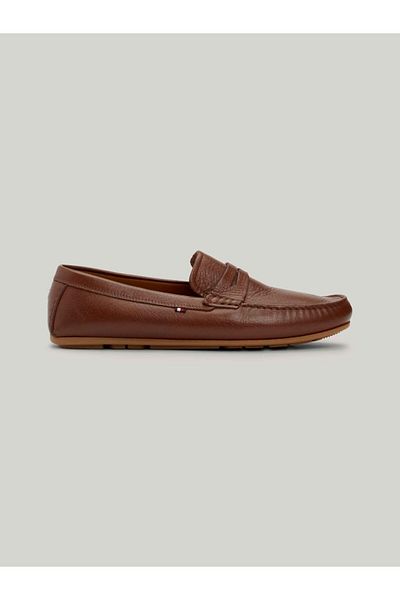 Tommy Hilfiger Men's Brown Casual Non-Slip Daily Use Brand Logo Flat Sole FM0FM04999-GVI