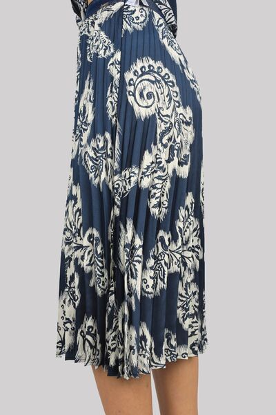 Liu Jo Kadın Zarif Tasarımlı Desenli Günlük Kullanım Lacivert-Beyaz Etek UA4228D4894-77981