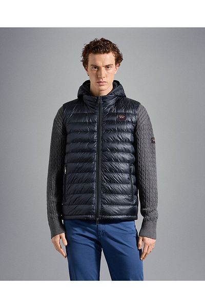 PAUL&SHARK Men's Feather Padded Hooded Zippered 013 Vest C0p2007-013