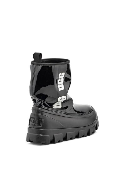 UGG Kadın Deri Logolu Düz Tabanlı Günlük Kullanım Siyah Bot & Bootie 1144059-SİYAH