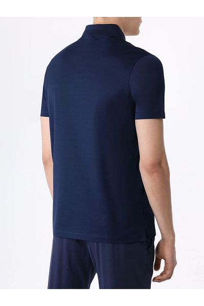PAUL&SHARK Men's Polo Neck Regular Fit Cotton Short Sleeve Navy Blue Polo Neck T-Shirt24411249-013