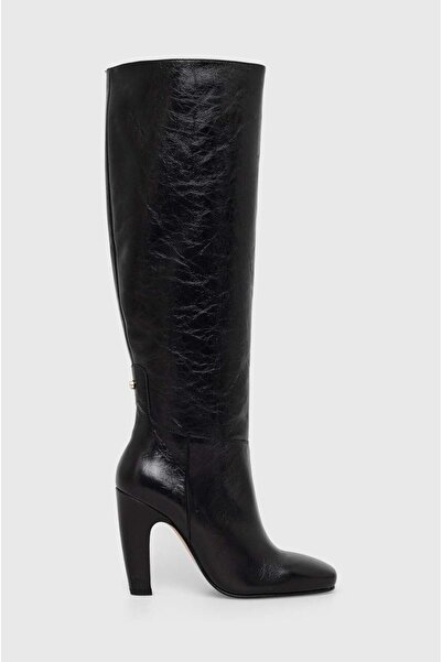 BOSS Kadın Marka Logolu Düz Taban Kaydırmaz Günlük Kullanım Siyah Bot & Bootie 50504504-001