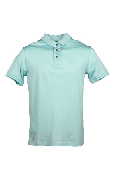 Emporio Armani Tricou pentru bărbați cu mânecă scurtă, bumbac, bej, cu gât polo