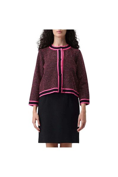Liu Jo Women's Cotton Brand Logo Pink Sweater