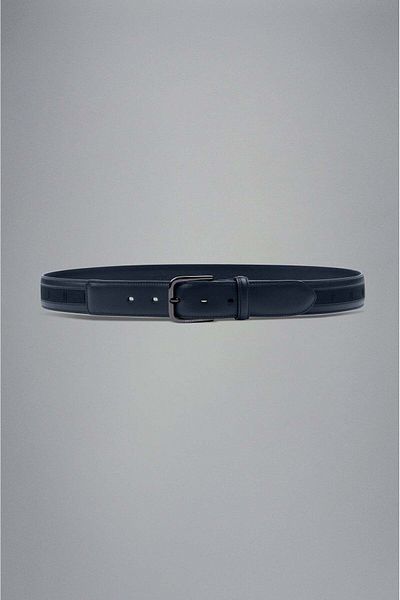 PAUL&SHARK Men's Brand Logo Leather Daily Use Navy Belt24416003-013