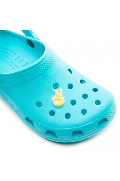 Crocs Jibbits Yellow Peace Hand Sign - Στολίδι με παντόφλες παπουτσιών