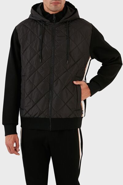 BOSS Erkek Marka Logo Detaylı Kapşonlu İpli Siyah Sweatshirt 50494631-001