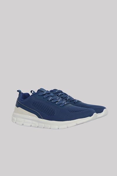 PAUL&SHARK Pantofi de sport albaștri cu logo-ul mărcii cu șireturi pentru bărbați21418003-239