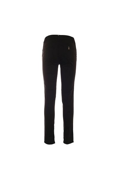 Liu Jo Women's Knitted Fabric Regular Waist Short Leg Straight Model Black Trousers WF3166T3045-22222