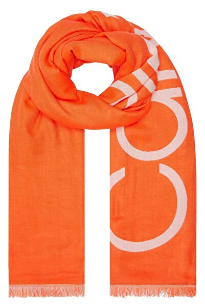 Calvin Klein Kadın Marka Logo Baskılı Turuncu Fular K60K611414-SA3