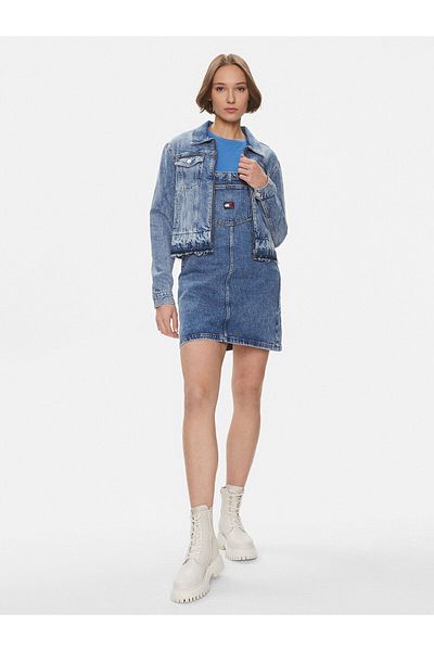 Tommy Hilfiger Women's Logo Daily Use Anti-Sweat Fabric Blue1 Jacket DW0DW16989-1A5