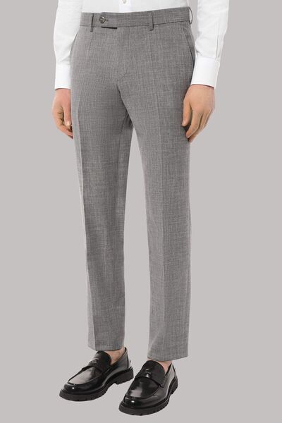 BOSS Erkek Kruvaze Yakalı Uzun Kollu Mini Boy Gece Şık Gri Takım Elbise 50509501-041