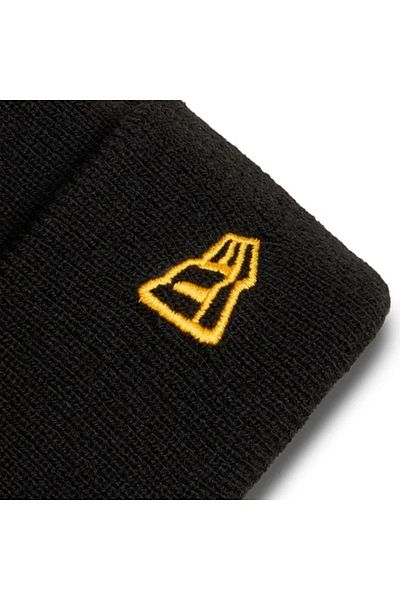 NEW ERA قبعة سوداء للجنسين من Infill Bobble Beanie Neyyan Blkmlcogl60364335-02