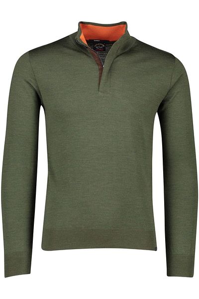 PAUL&SHARK Men's Cotton Regular Cut Comfortable Green Sweater13311156-044