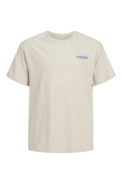 Jack & Jones Jack Jones JJSTYD Beige Kids T-Shirt - Loose Fit, SS Crew Neck, LN Junior,12270140-06
