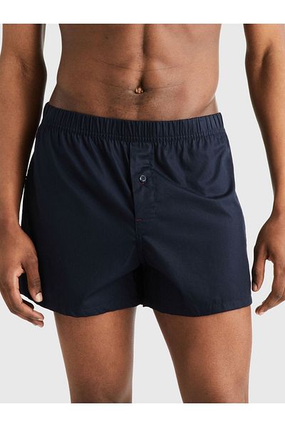 Tommy Hilfiger Men's Woven Fabric Regular Waist Plain Model Navy Blue Boxer UM0UM02848-0XU