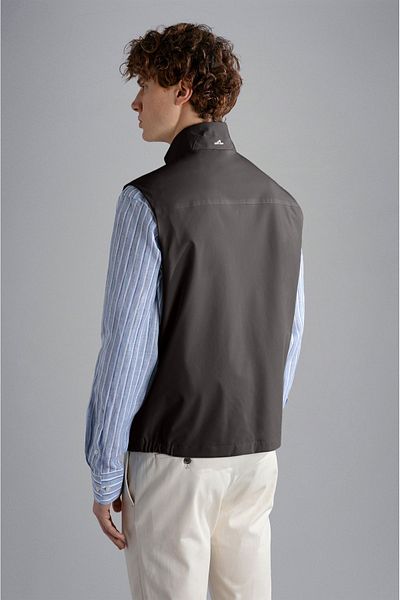PAUL&SHARK Men's Logo Detailed Zippered Daily Use Brown Vest24412001-T02