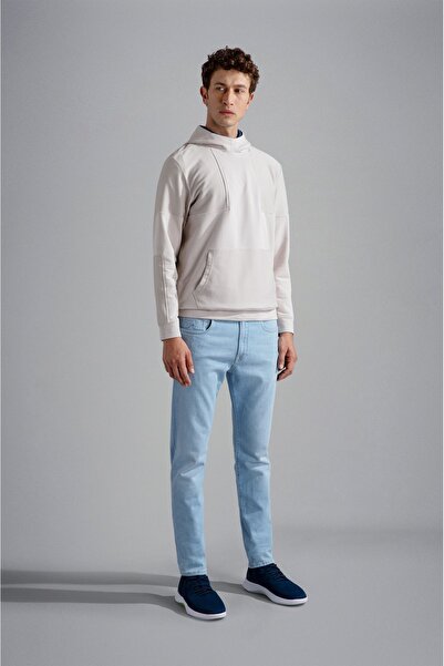 PAUL&SHARK Ανδρικό μπλε τζιν με μακριά τσέπες με κουμπιά καθημερινής χρήσης 24414105-001