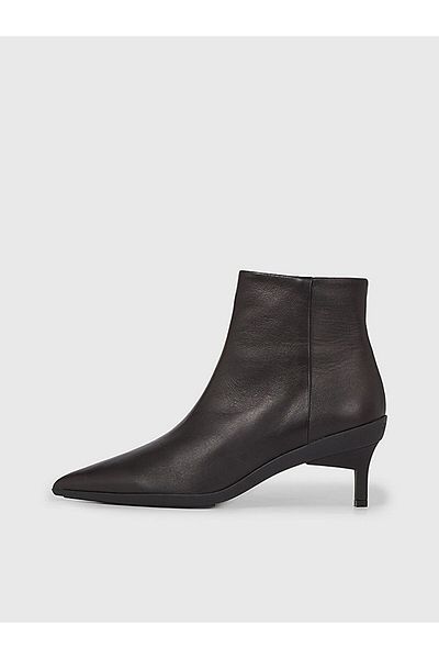 Calvin Klein Dámské kožené boty se špičatou špičkou na vysokém podpatku černé klasické boty na podpatku HW0HW01838-BEH