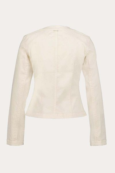 Liu Jo Women's Denim Long Sleeve Daily Use Ecru Jacket UF3125D4448-10701
