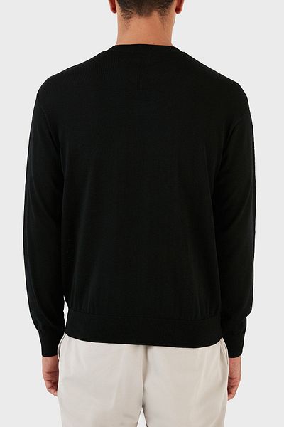 Emporio Armani Με λογότυπο Crew λαιμόκοψη κανονική εφαρμογή μάλλινο πουλόβερ Ανδρικό πουλόβερ 6R1MXG 1MNGZ F093