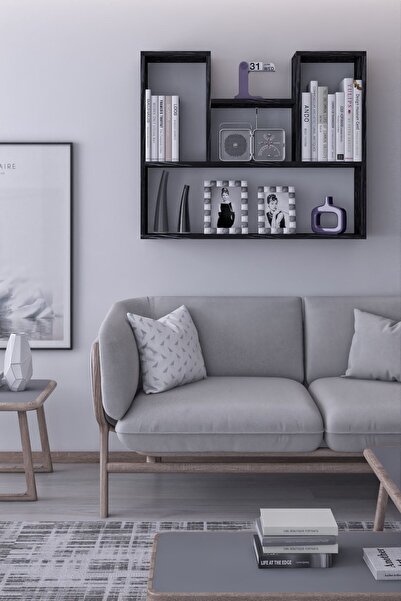 rafineritasarım Lale Dekoratif Duvar Rafı Salon Banyo Balkon Mutfak Kitaplık Çok Amaçlı Raf