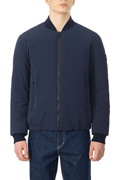 BOSS Erkek Logolu Günlük Kullanım Terletmez Kumaş Lacivert Ceket 50506952-404