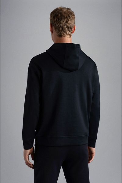 PAUL&SHARK Men's Long Sleeve Comfortable Black Sweatshirt with Brand Logo13311841-011