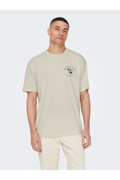 Only & Sons Ανδρικό λευκό μπλουζάκι Farris Life Rlx Elon Street Ss 22024796 -01
