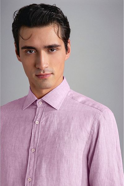PAUL&SHARK Men's Long Sleeve Casual Cut Lilac Shirt24413098CF-133