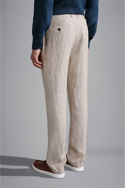 PAUL&SHARK Men's Long Length Buttoned Daily Use Gray Trousers with Pockets24414040-119