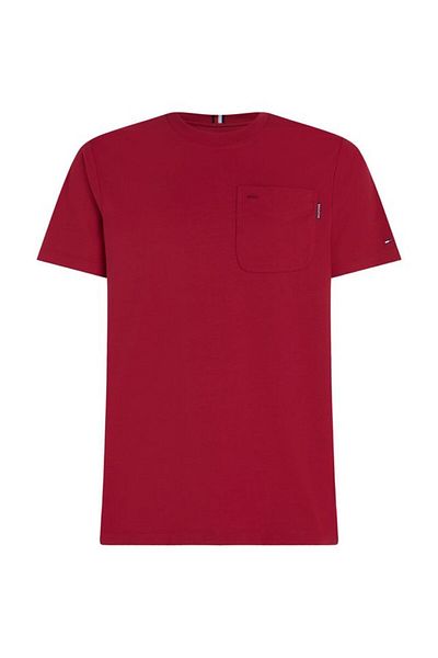 Tommy Hilfiger Men's Brand Logo Detailed Short Sleeve Round Collar Red T-Shirt MW0MW33696-XJV