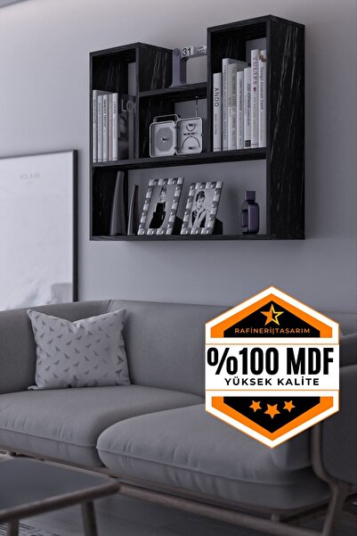 rafineritasarım Lale Dekoratif Duvar Rafı Salon Banyo Balkon Mutfak Kitaplık Çok Amaçlı Raf