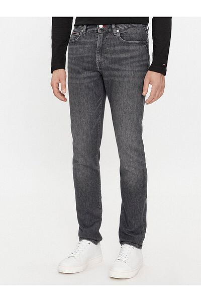 Tommy Hilfiger Men's Long Size Buttoned Daily Use Gray Jeans with Pockets MW0MW33969-1CC