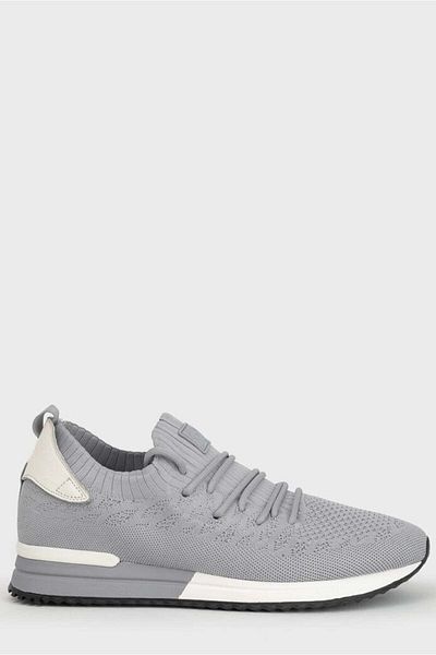 PAUL&SHARK Ανδρικό sneaker με κορδόνια με λεπτομέρεια γκρι1 22418012 -194
