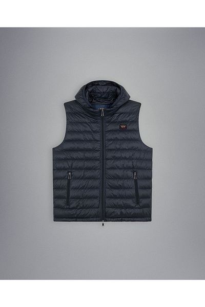 PAUL&SHARK Men's Feather Padded Hooded Zippered 013 Vest C0p2007-013