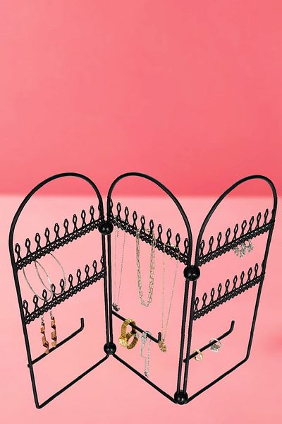 VENON Black Cotton Hanging Jewelry Organizer - Home