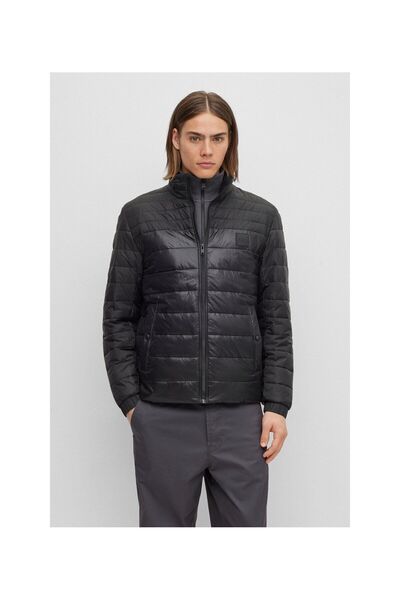 BOSS Hafif Karma Kumaştan Su Geçirmez Normal Kesim Ceket