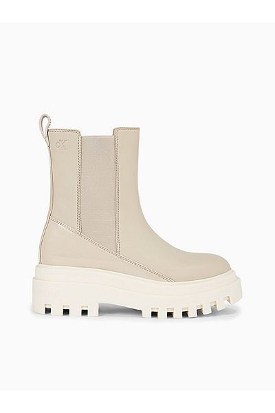 Calvin Klein Női téli bézs csizma - vízálló, rugalmas, csúszásmentes talp YW0YW01286-PA5