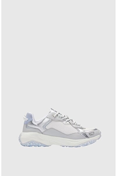 HUGO Kadın Marka Logolu Bağcıklı Kaydırmaz Tabanlı Günlük Mavi-Gri Sneaker 50516936-453