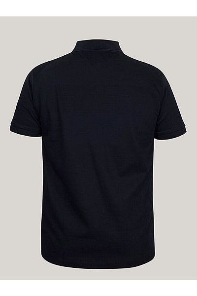 Tommy Hilfiger Navy Blue Men's Polo Collar T-Shirt - Button Detail, Short Sleeve MW0MW33604-DW5