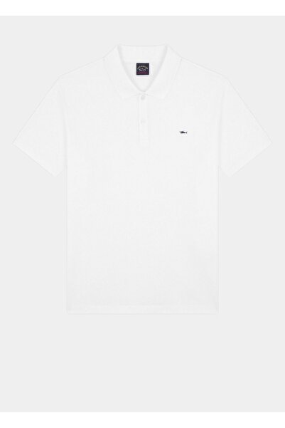 PAUL&SHARK Men's Polo Collar Button Closure Short Sleeve White Polo Collar T-Shirt24411246-010